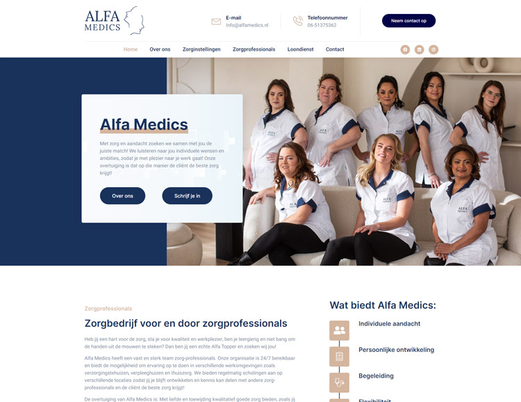 Nieuwe Alfa medics website