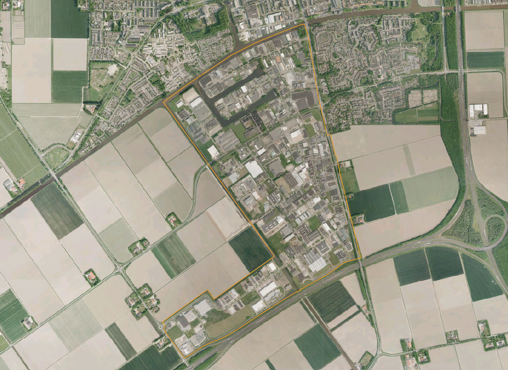 satelite foto van industrietetrein