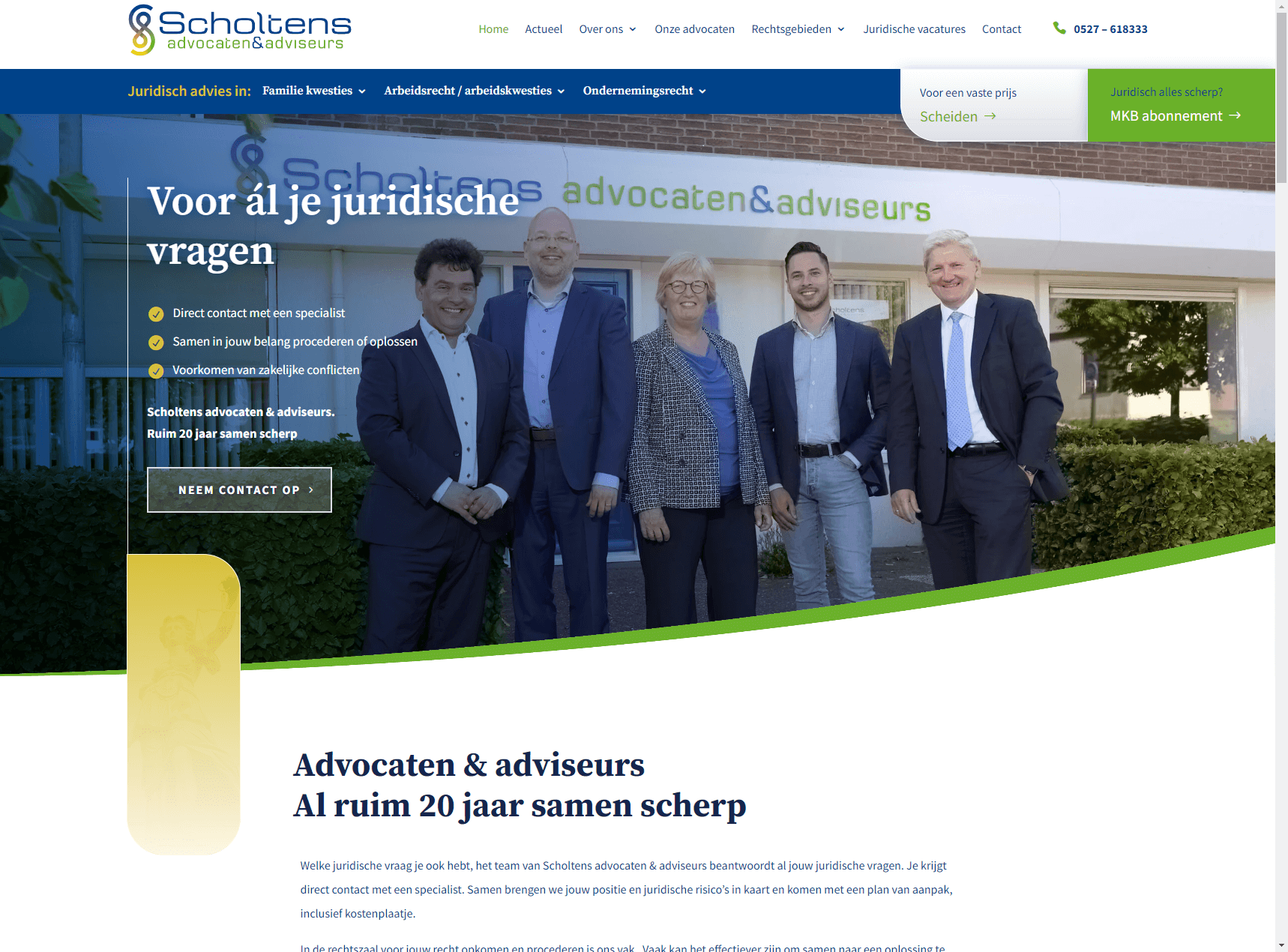 website Scholten advocaten